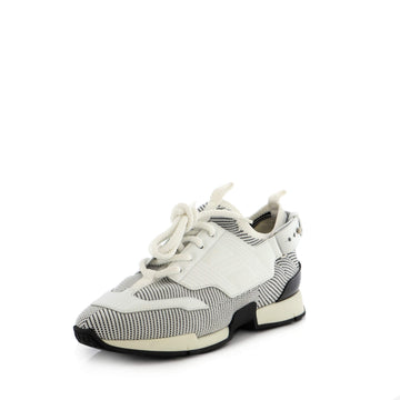Hermes Women's Athlete Sneakers Knit Fabric and Leather