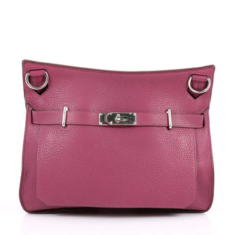 Hermes Jypsiere Handbag Clemence 34 Purple 2250601
