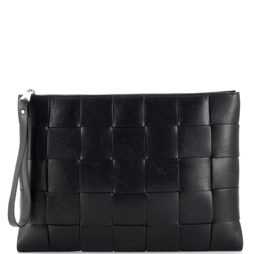 Bottega Veneta Zip Pouch Maxi Intrecciato Leather Large