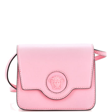 Versace La Medusa Accordion Flap Shoulder Bag Leather Small