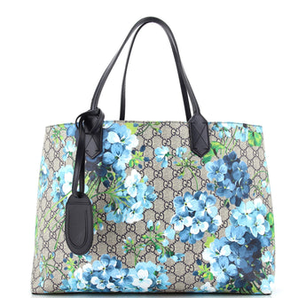 Gucci Reversible Tote (Outlet) Blooms Print GG Coated Canvas Medium
