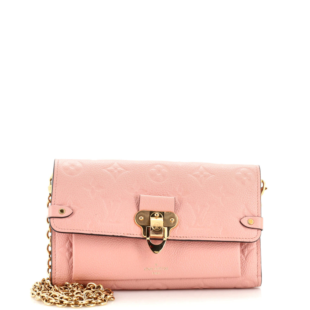 Louis Vuitton Vavin Chain Wallet Monogram Empreinte Leather Pink