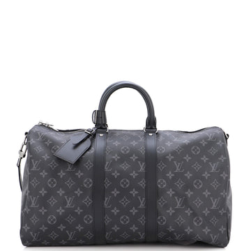 Louis Vuitton Keepall Bandouliere Bag Monogram Eclipse Canvas 45