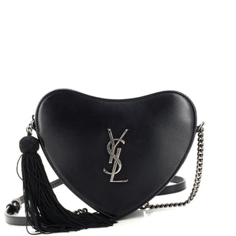 Saint Laurent Love Heart Tassel Chain Bag Leather Small