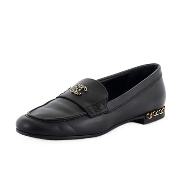 Chanel Women's CC Chain Mocassin Loafers Leather
