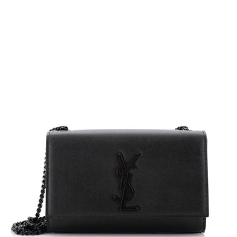 Saint Laurent Classic Monogram Crossbody Bag Grainy Leather Small