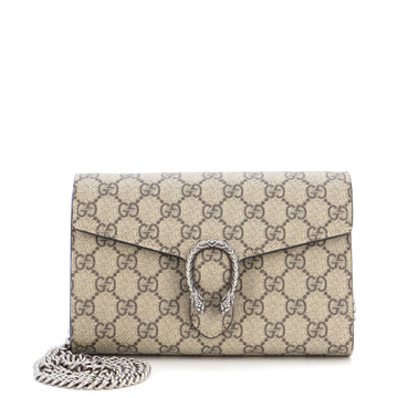 Gucci Dionysus Chain Wallet GG Coated Canvas Small