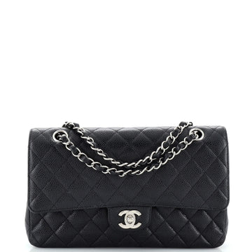 Chanel Classic Double Flap Bag Quilted Caviar Medium