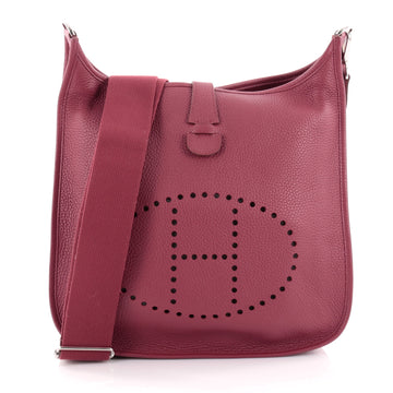 Hermes Evelyne Crossbody Gen III Clemence GM Red 2252303