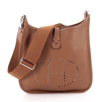 Hermes Evelyne Crossbody Gen III Clemence PM Brown 2252305