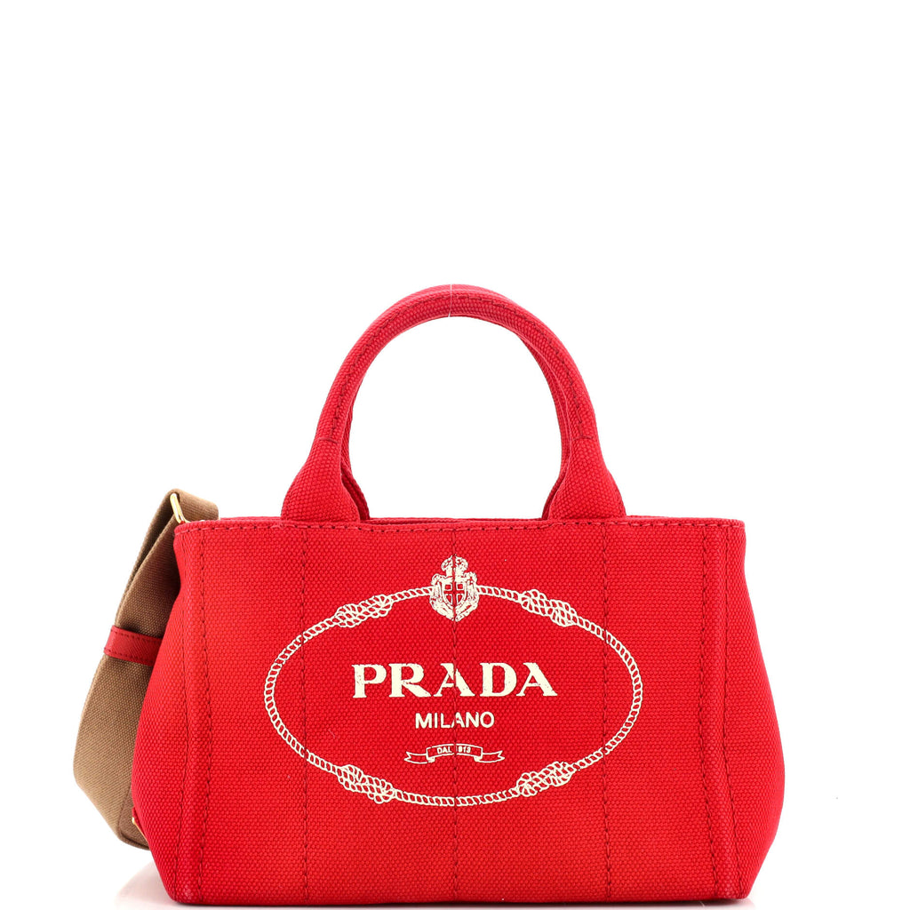 Beige Prada Canvas Tote Bag – Designer Revival