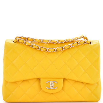 Chanel Classic Double Flap Bag Quilted Caviar Jumbo