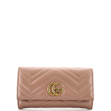 Gucci GG Marmont Continental Wallet Matelasse Leather