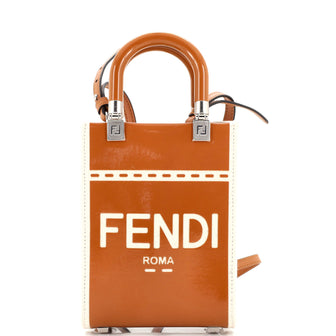 Fendi Sunshine Shopper Tote Patent Mini