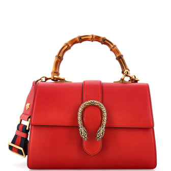 Gucci Dionysus Bamboo Top Handle Bag Leather Medium