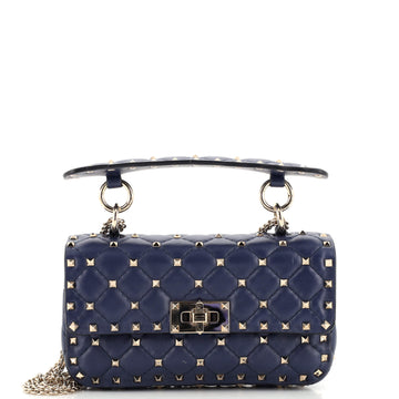 Valentino Garavani Rockstud Spike Flap Bag Quilted Leather Small