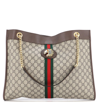 Gucci Rajah Chain Tote GG Coated Canvas Large