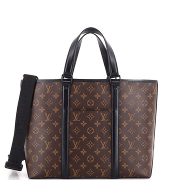 Louis Vuitton Weekend Tote Macassar Monogram Canvas PM