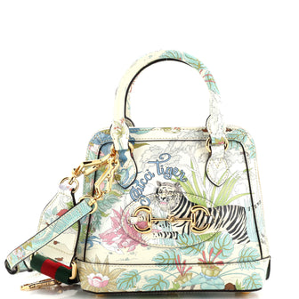 Gucci Tiger Horsebit 1955 Mini Bag Off White in Leather with Gold