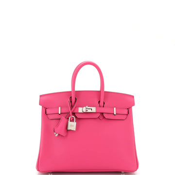 Hermes Birkin Handbag Pink Jonathan with Palladium Hardware 25