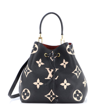 Louis Vuitton NeoNoe Handbag Bicolor Monogram Empreinte Giant MM