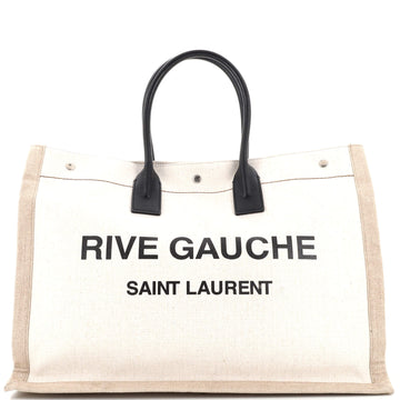 Saint Laurent Rive Gauche Shopper Tote Canvas Large