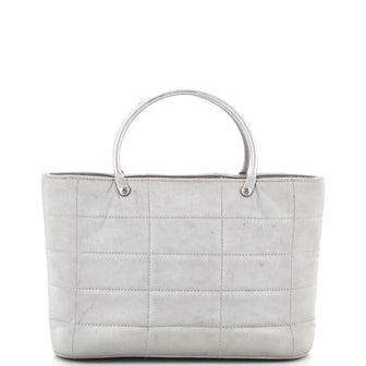 Chanel Vintage Chocolate Bar Tote Quilted Nylon Mini