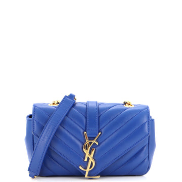 Saint Laurent Classic Monogram Crossbody Bag Matelasse Chevron Leather Baby
