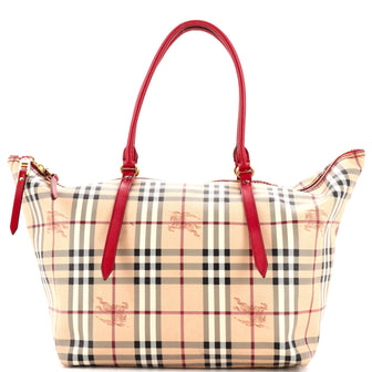 Burberry Salisbury Tote Haymarket Coated Canvas Medium