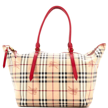 Burberry Salisbury Tote Haymarket Coated Canvas Medium