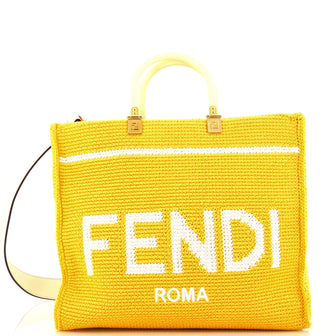 Fendi Sunshine Shopper Tote Crochet Medium