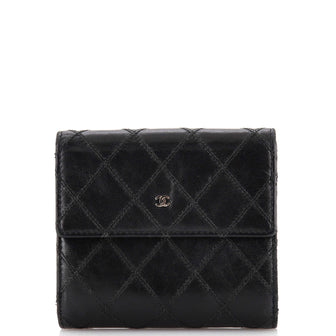 Chanel CC Compact Wallet Stitched Leather