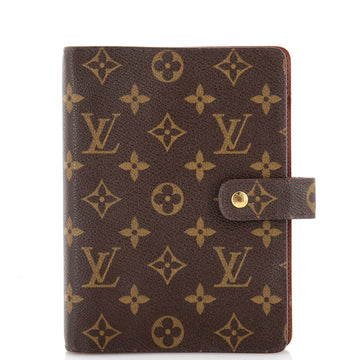 Louis Vuitton Ring Agenda Cover Monogram Canvas MM