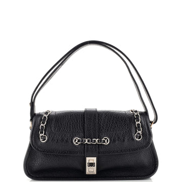 Chanel Vintage Mademoiselle Lock Flap Bag Leather Small