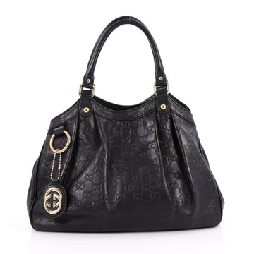 Gucci Sukey Tote Guccissima Leather Medium Black 2254101