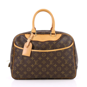 Louis Vuitton Deauville Handbag Monogram Canvas Brown