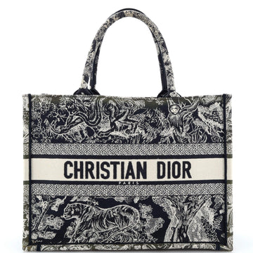 Christian Dior Book Tote Embroidered Canvas Medium