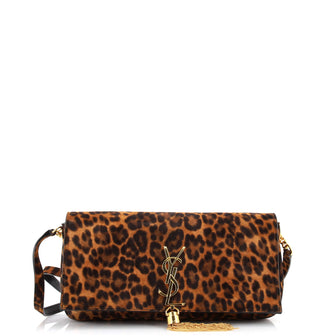Saint Laurent Kate 99 Tassel Flap Bag Printed Suede Medium