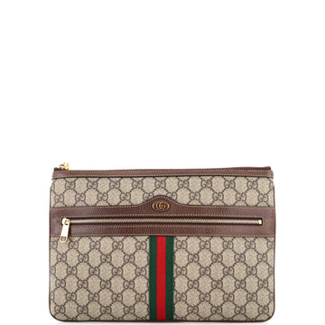 Gucci Ophidia Zip Pouch GG Coated Canvas Large