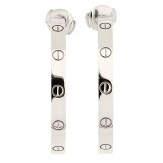 Cartier Love Hoop Earrings 18K White Gold Large
