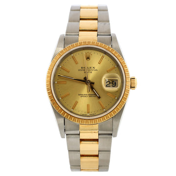 Rolex Oyster Perpetual Datejust Automatic Watch Stainless Steel and Yellow Gold 36