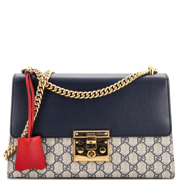 Gucci Padlock Shoulder Bag GG Coated Canvas and Leather Medium
