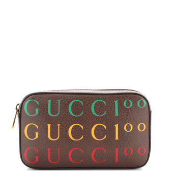 Gucci Aria 100th Anniversary Belt Bag Printed Leather