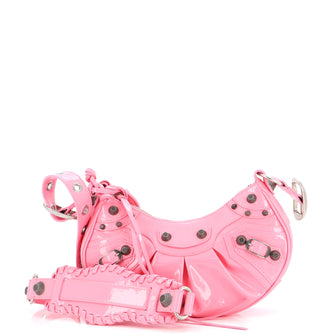 Balenciaga Le Cagole Giant Studs Shoulder Bag Patent XS