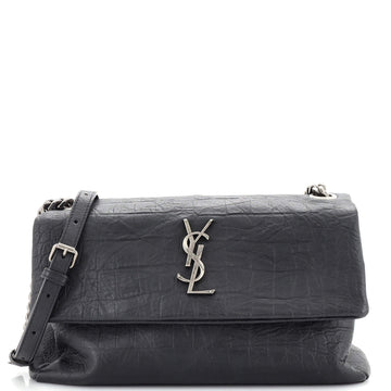 Saint Laurent West Hollywood Shoulder Bag Crocodile Embossed Leather Medium