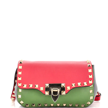 Valentino Garavani Rockstud Flip Lock Flap Bag Leather Mini