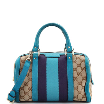 Gucci Vintage Web Boston Bag GG Canvas Small