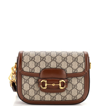 Gucci Horsebit 1955 Shoulder Bag GG Coated Canvas Mini