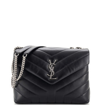 Saint Laurent Loulou Shoulder Bag Matelasse Chevron Leather Small