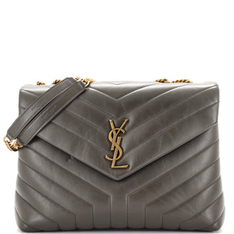 Saint Laurent Loulou Shoulder Bag Matelasse Chevron Leather Medium